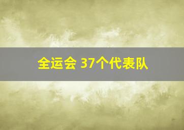 全运会 37个代表队